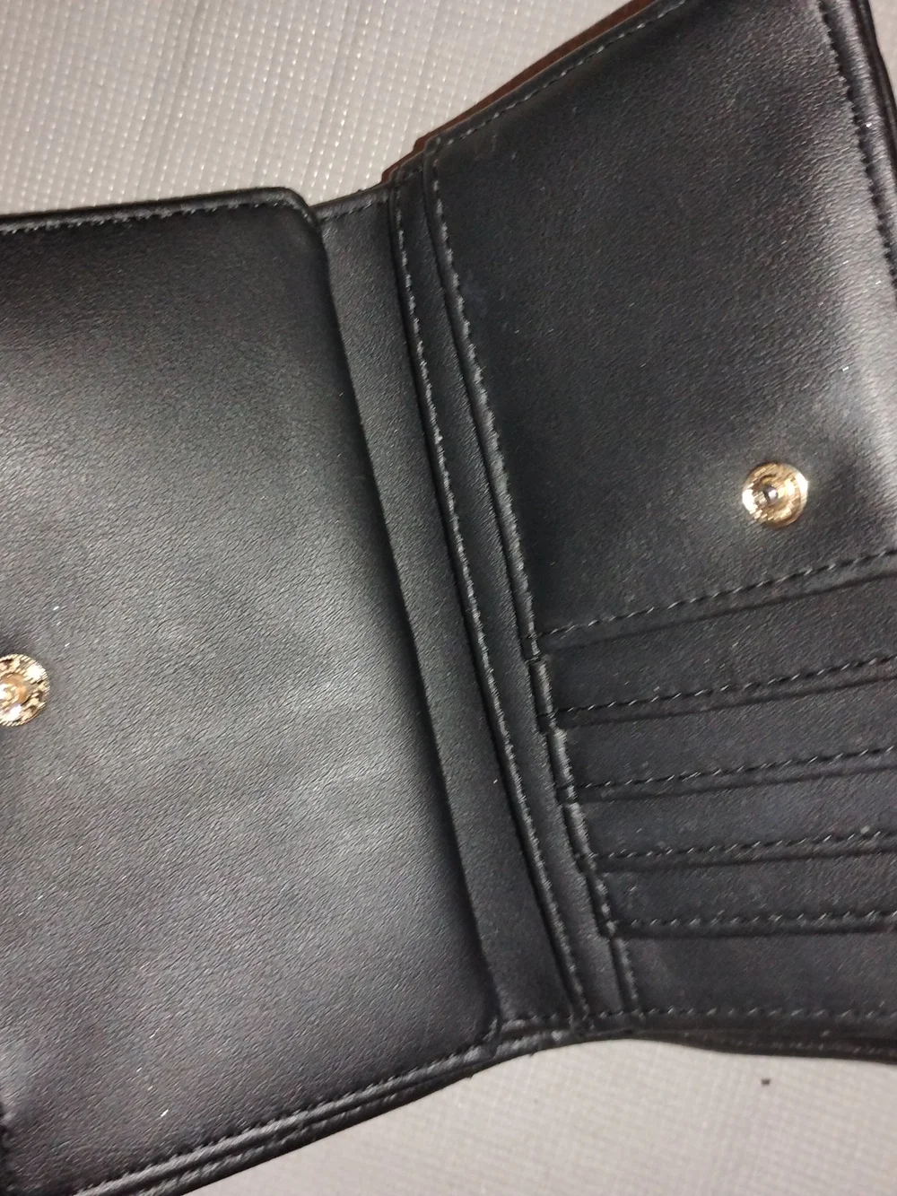 Quilted Heart Black Women's Card Holder Wallet